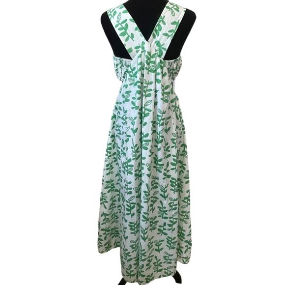 New ~ STITCHDROP ~ Floral Print, Side Cutout Cotton Maxi Dress Medium - Picture 4 of 7